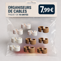 LOT de 10 ORGANISEURS de CABLES